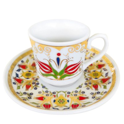TÜRK-ÇİNİ DESENLİ PORSELEN TÜRK KAHVESİ FİNCANI